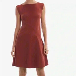 MM Lafleur ~ The Pauline Dress Brick Red Fit & Flare Size 4